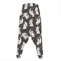 Angel And Snowflake Pattern Print Hammer Pants