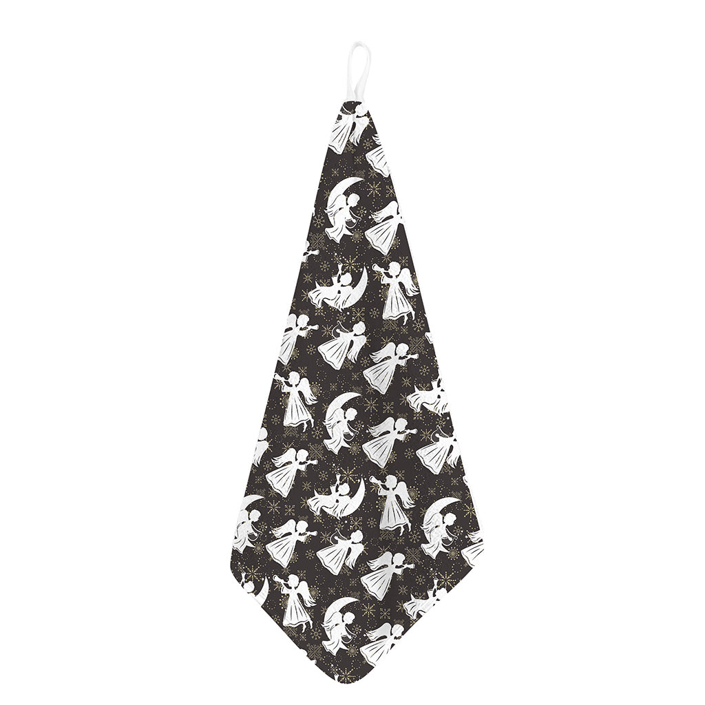 Angel And Snowflake Pattern Print Hand Towel