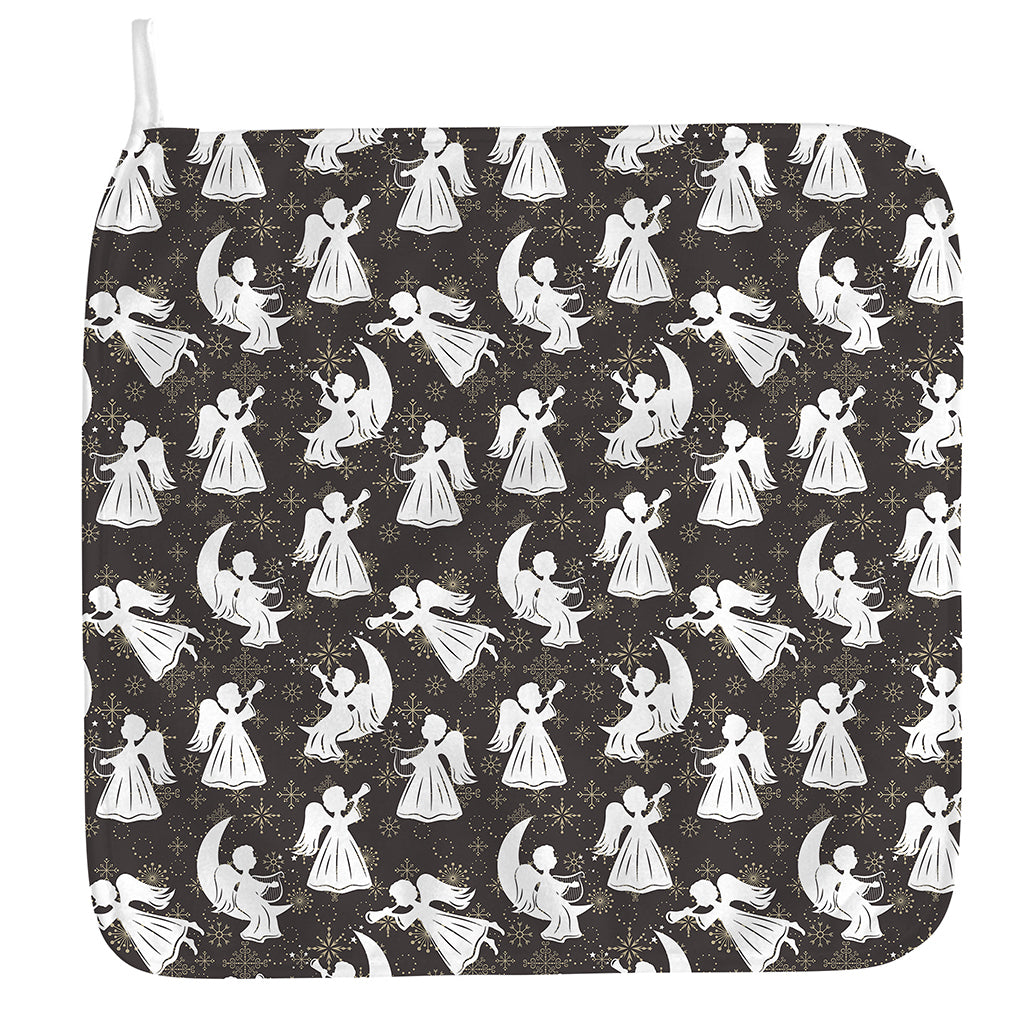 Angel And Snowflake Pattern Print Hand Towel