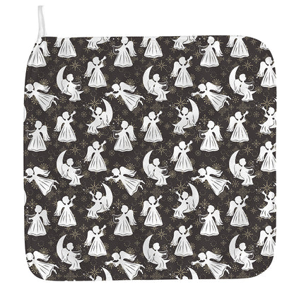 Angel And Snowflake Pattern Print Hand Towel