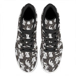 Angel And Snowflake Pattern Print High Top Leather Sneakers