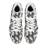 Angel And Snowflake Pattern Print High Top Leather Sneakers