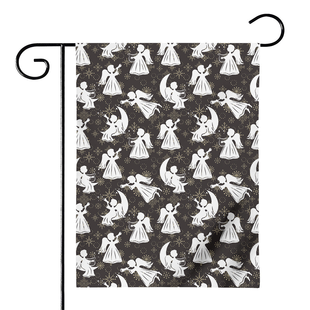 Angel And Snowflake Pattern Print House Flag