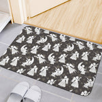 Angel And Snowflake Pattern Print Indoor Door Mat