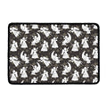 Angel And Snowflake Pattern Print Kitchen Mat