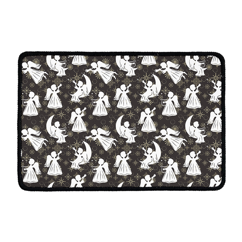 Angel And Snowflake Pattern Print Kitchen Mat