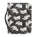 Angel And Snowflake Pattern Print Leather Bible Cover