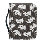 Angel And Snowflake Pattern Print Leather Bible Cover