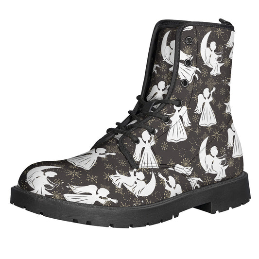 Angel And Snowflake Pattern Print Backpack