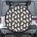 Angel And Snowflake Pattern Print Leather Spare Tire Cover