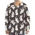 Angel And Snowflake Pattern Print Long Sleeve Baseball Jersey