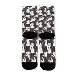 Angel And Snowflake Pattern Print Long Socks