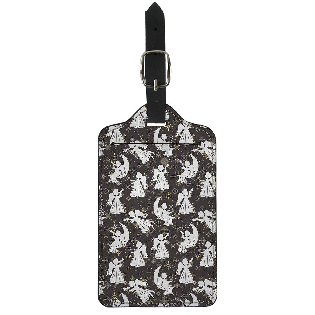 Angel And Snowflake Pattern Print Luggage Tag