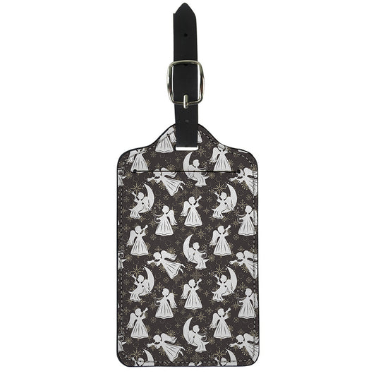 Angel And Snowflake Pattern Print Luggage Tag