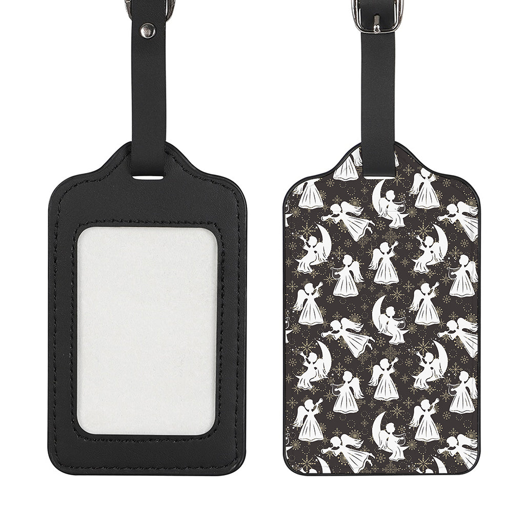 Angel And Snowflake Pattern Print Luggage Tag