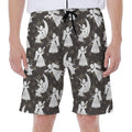 Angel And Snowflake Pattern Print Men's Beach Shorts