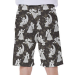 Angel And Snowflake Pattern Print Men's Beach Shorts