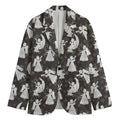 Angel And Snowflake Pattern Print Men's Blazer