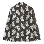 Angel And Snowflake Pattern Print Men's Blazer