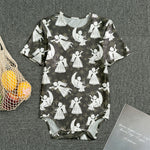 Angel And Snowflake Pattern Print Men's Bodysuit
