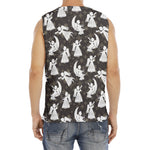 Angel And Snowflake Pattern Print Men's Fitness Tank Top