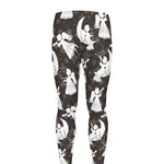 Angel And Snowflake Pattern Print Men's leggings