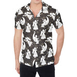 Angel And Snowflake Pattern Print Men's Shirt