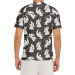 Angel And Snowflake Pattern Print Men's Short Sleeve Rash Guard