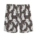 Angel And Snowflake Pattern Print Men's Athletic Shorts