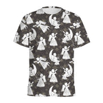 Angel And Snowflake Pattern Print Men's Sports T-Shirt