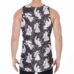 Angel And Snowflake Pattern Print Men's Velvet Tank Top