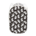 Angel And Snowflake Pattern Print Mesh Laundry Hamper