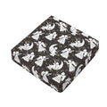 Angel And Snowflake Pattern Print Outdoor Seat Cushion Cover