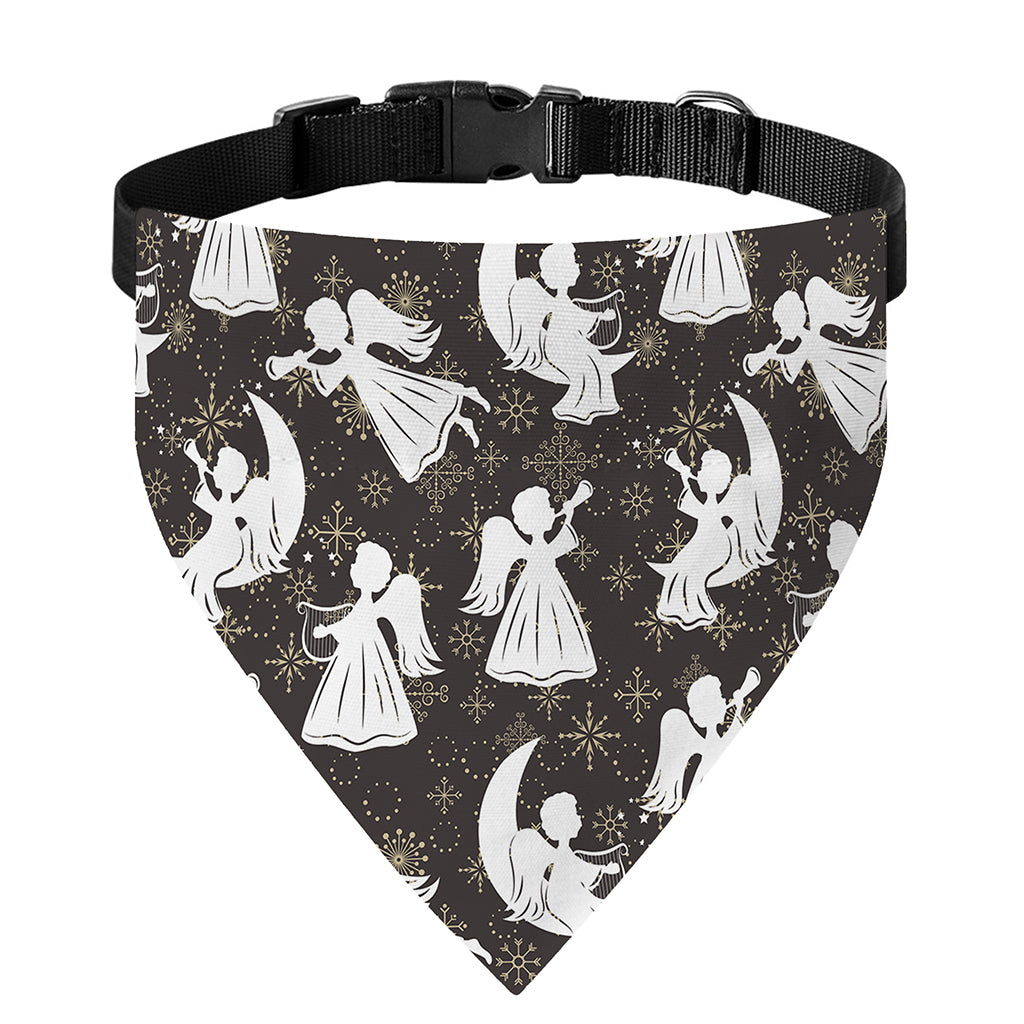 Angel And Snowflake Pattern Print Over The Collar Dog Bandana