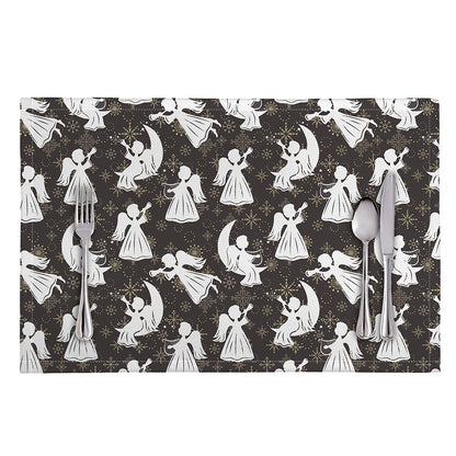 Angel And Snowflake Pattern Print Placemat