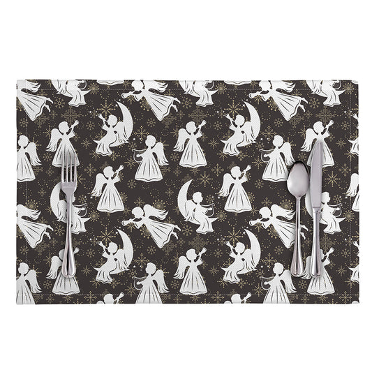 Angel And Snowflake Pattern Print Placemat