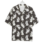 Angel And Snowflake Pattern Print Rayon Hawaiian Shirt