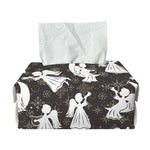 Angel And Snowflake Pattern Print Rectangle Tissue Box Cover