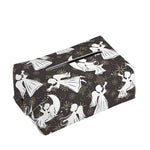 Angel And Snowflake Pattern Print Rectangle Tissue Box Cover