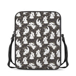 Angel And Snowflake Pattern Print Rectangular Crossbody Bag