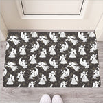 Angel And Snowflake Pattern Print Rubber Doormat