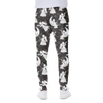 Angel And Snowflake Pattern Print Scuba Joggers