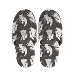 Angel And Snowflake Pattern Print Slippers