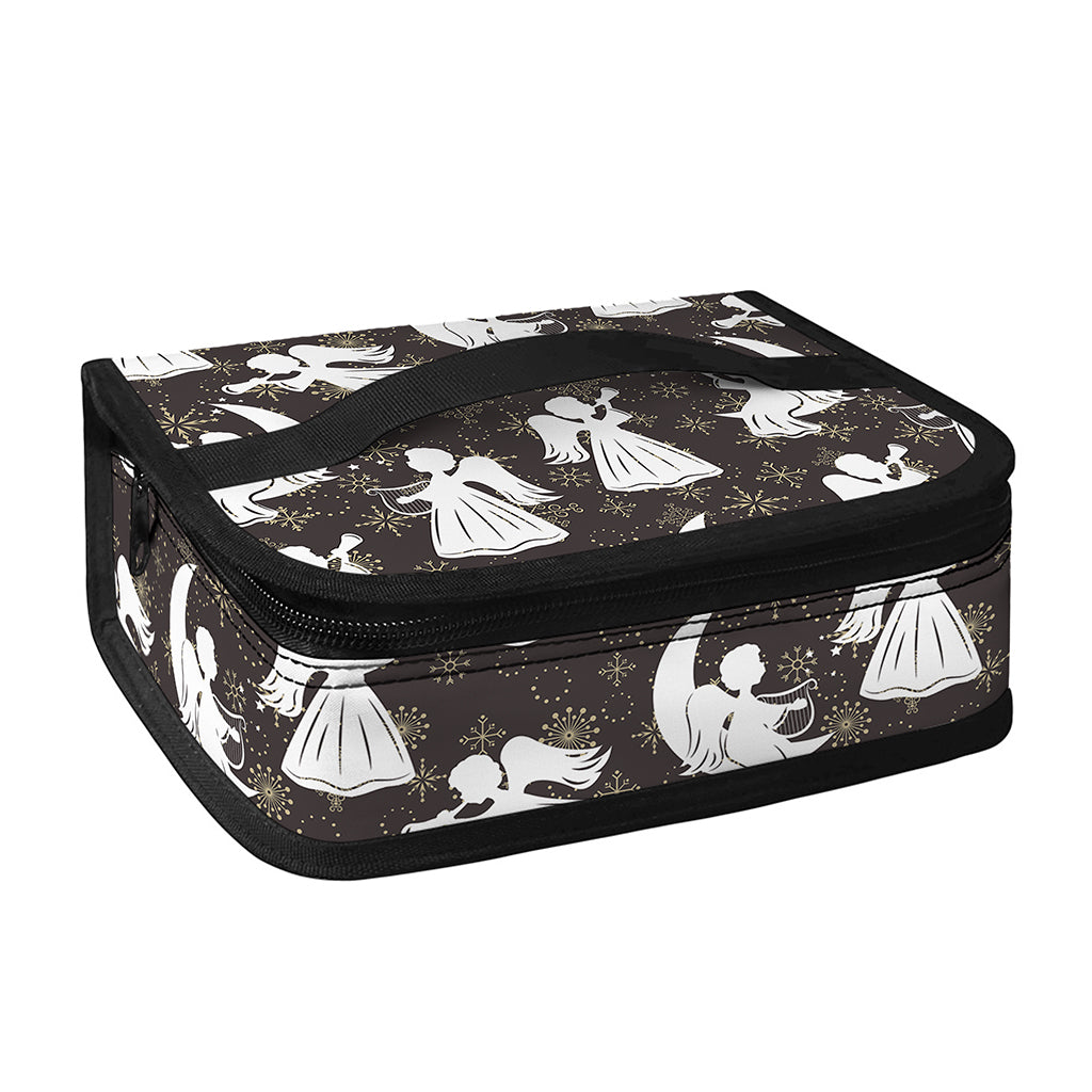 Angel And Snowflake Pattern Print Small Lunch Bag