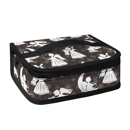 Angel And Snowflake Pattern Print Small Lunch Bag