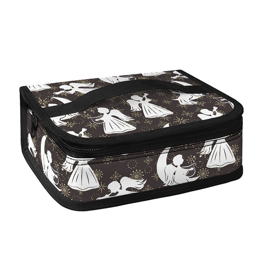 Angel And Snowflake Pattern Print Small Lunch Bag