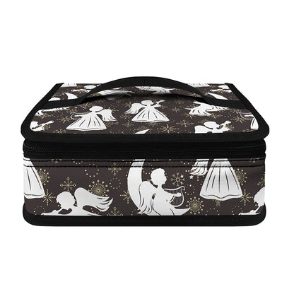 Angel And Snowflake Pattern Print Small Lunch Bag