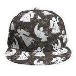 Angel And Snowflake Pattern Print Snapback Cap