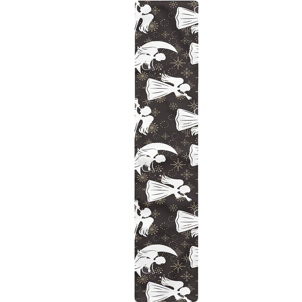 Angel And Snowflake Pattern Print Table Runner