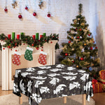 Angel And Snowflake Pattern Print Tablecloth